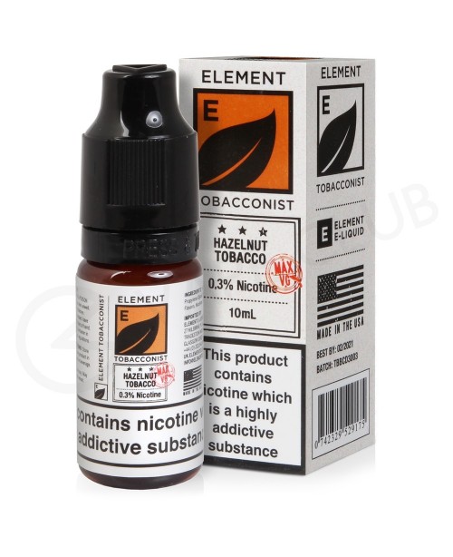 Hazelnut Tobacco High VG E-Liquid by Element Tobac...