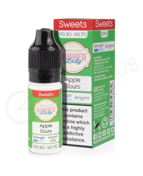 Apple Sours E-Liquid by DInner Lady 70/30