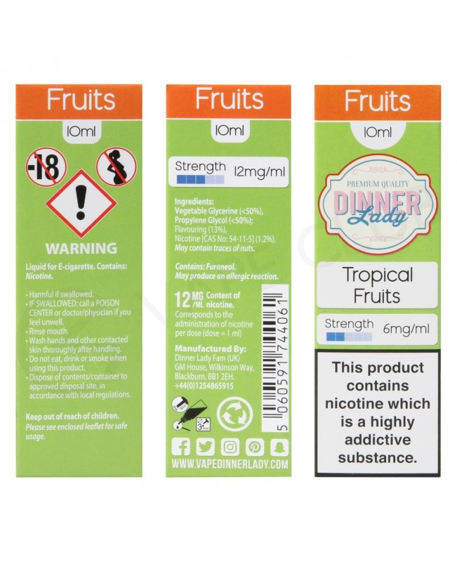 Tropical Fruits E-Liquid by Dinner Lady 50/50