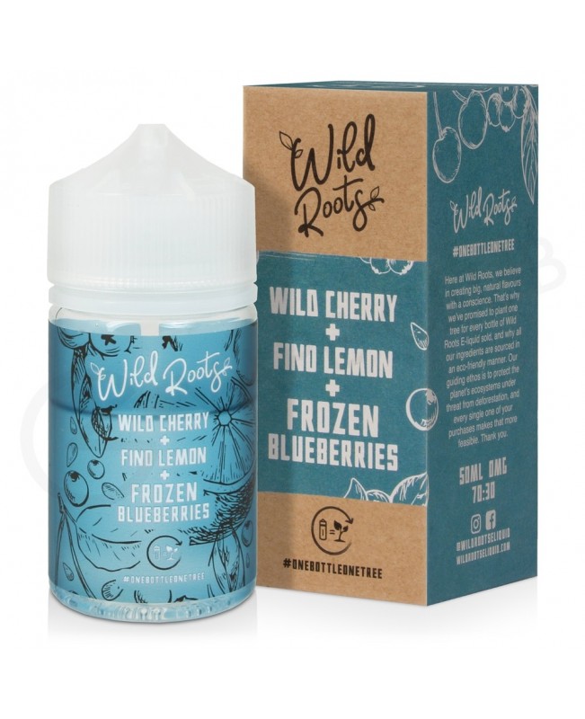 Wild Cherry, Fino Lemon & Frozen Blueberries Shortfill E-Liquid by Wild Roots 50ml