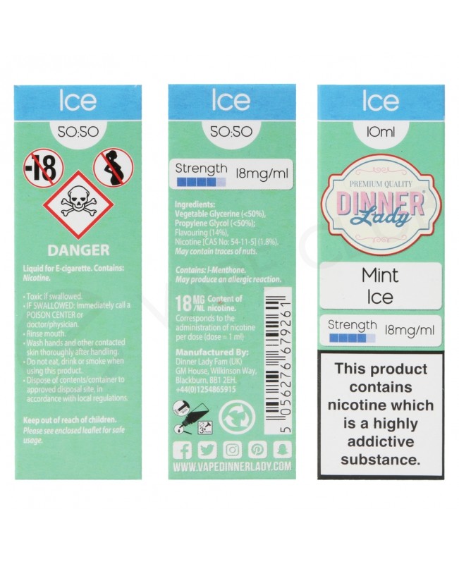 Mint Ice E-Liquid by Dinner Lady 50/50