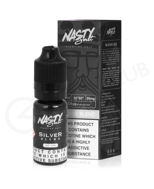 Silver Nic Salt E-liquid by Nasty Salts