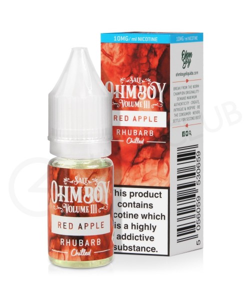 Red Apple Rhubarb Nic Salt E-Liquid by Ohm Boy Vol...