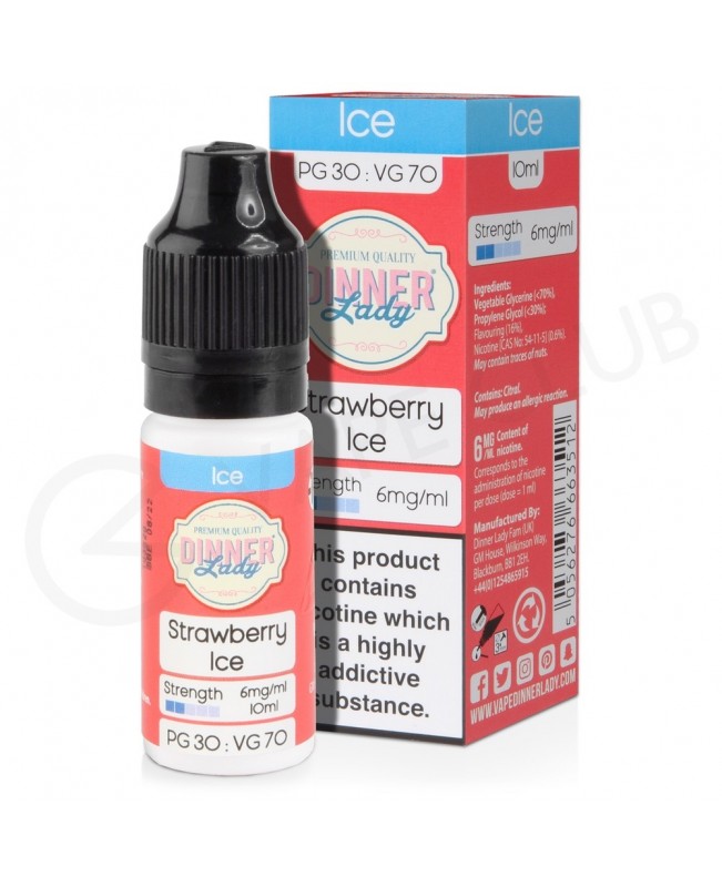 Strawberry Ice E-Liquid by Dinner Lady 70/30