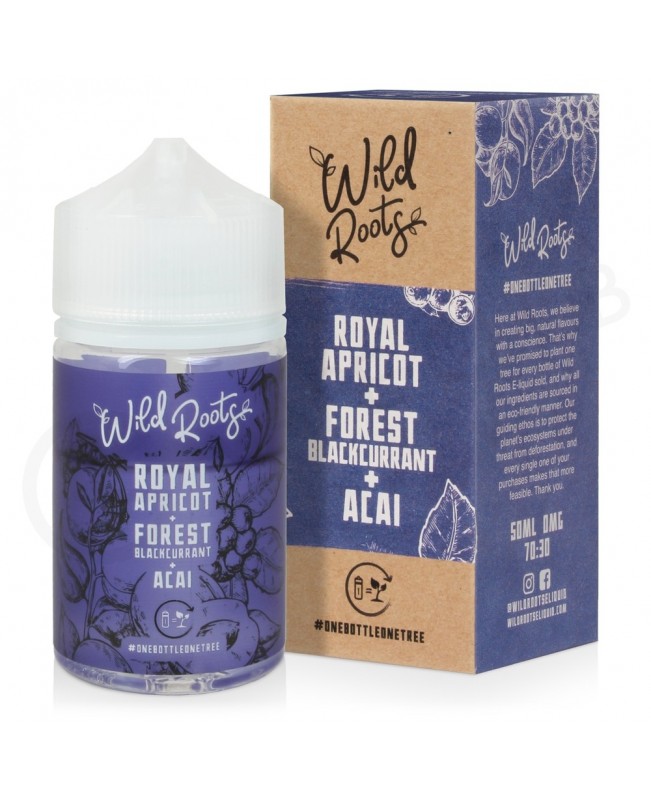 Royal Apricot, Forest Blackcurrant & Acai Shortfill E-Liquid by Wild Roots 50ml