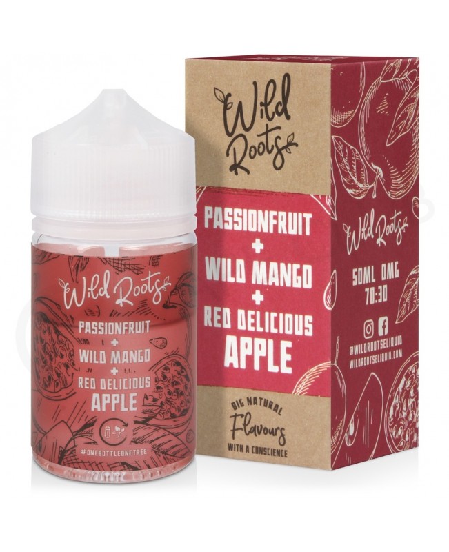 Passionfruit, Wild Mango & Red Delicious Apple Shortfill E-Liquid by Wild Roots 50ml