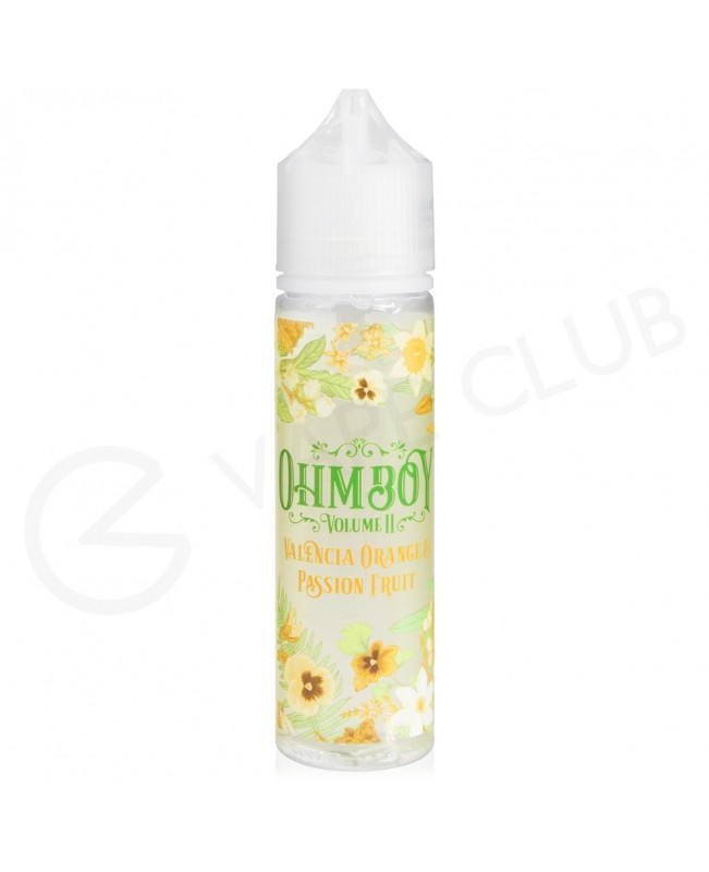 Valencia Orange & Passionfruit Shortfill E-liquid by Ohm Boy Volume II 50ml