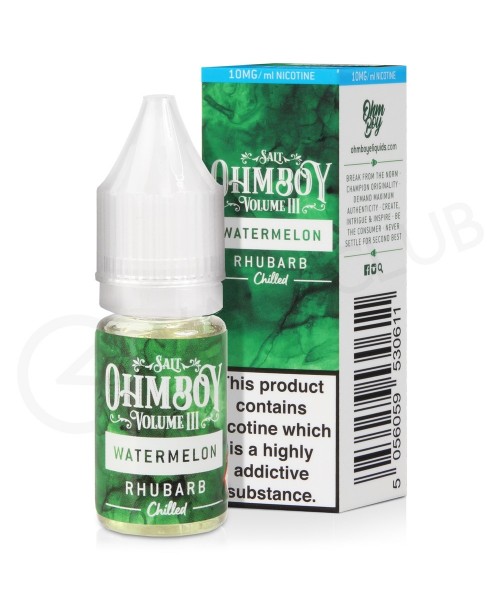 Watermelon Rhubarb Nic Salt E-Liquid by Ohm Boy Vo...