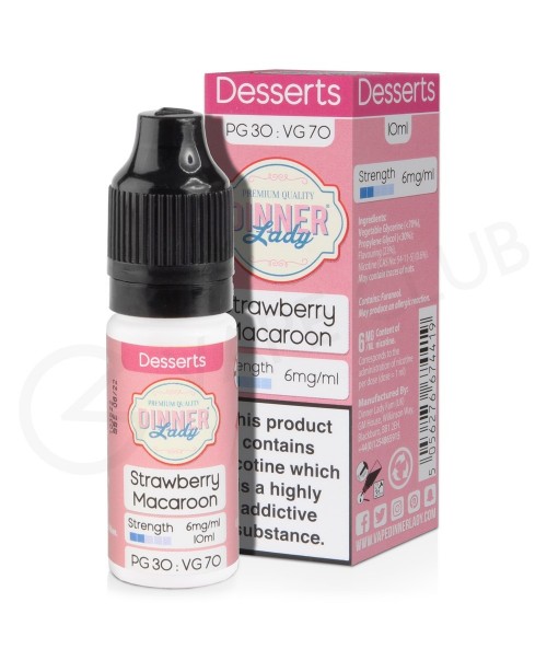 Strawberry Macaroon E-Liquid by Dinner Lady 70/30