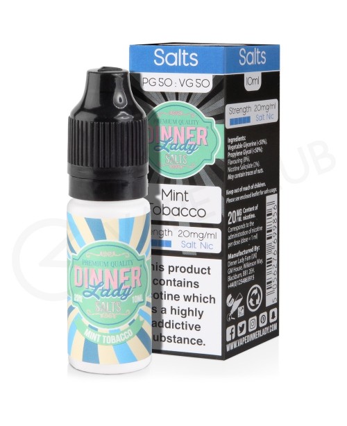 Mint Tobacco Nic Salt E-Liquid by Dinner Lady Toba...