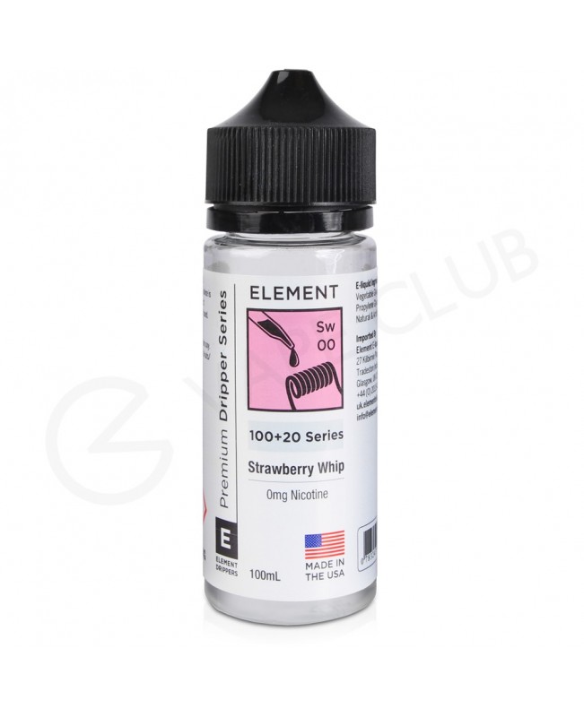 Strawberry Whip Dripper Shortfill E-Liquid by Element 100ml