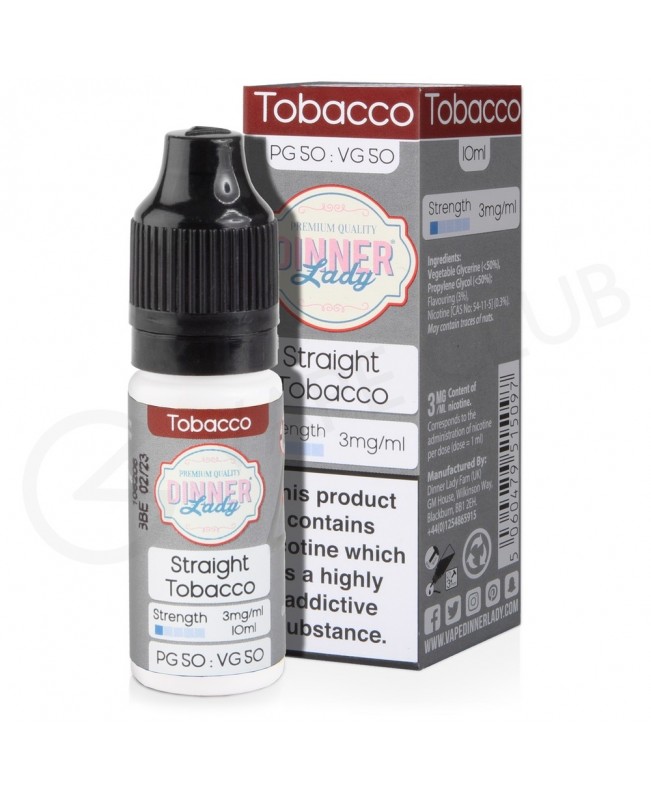 Straight Tobacco E-Liquid by Dinner Lady 50/50