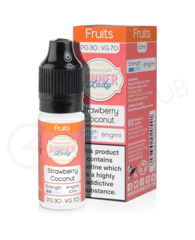 Strawberry Coconut E-Liquid by Dinner Lady 70/30